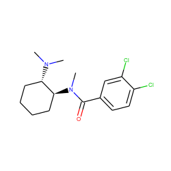 CN(C)[C@H]1CCCC[C@@H]1N(C)C(=O)c1ccc(Cl)c(Cl)c1 ZINC000013822281