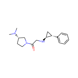 CN(C)[C@H]1CCN(C(=O)CN[C@H]2C[C@@H]2c2ccccc2)C1 ZINC000096172277