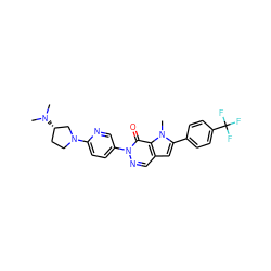 CN(C)[C@H]1CCN(c2ccc(-n3ncc4cc(-c5ccc(C(F)(F)F)cc5)n(C)c4c3=O)cn2)C1 ZINC000035985443