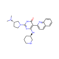 CN(C)[C@H]1CCN(c2nc(N[C@@H]3CCCNC3)c(-c3ccc4ccccc4n3)c(=O)[nH]2)C1 ZINC000220626016