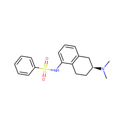 CN(C)[C@H]1CCc2c(cccc2NS(=O)(=O)c2ccccc2)C1 ZINC000028967003