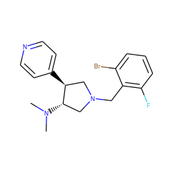 CN(C)[C@H]1CN(Cc2c(F)cccc2Br)C[C@@H]1c1ccncc1 ZINC001772626125