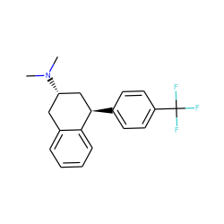 CN(C)[C@H]1Cc2ccccc2[C@H](c2ccc(C(F)(F)F)cc2)C1 ZINC000299853038