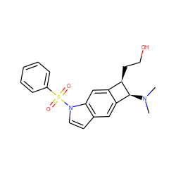 CN(C)[C@H]1c2cc3ccn(S(=O)(=O)c4ccccc4)c3cc2[C@H]1CCO ZINC001772590101