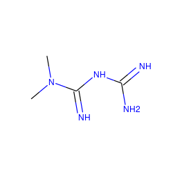 CN(C)C(=N)NC(=N)N ZINC000012859773