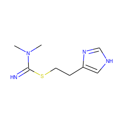 CN(C)C(=N)SCCc1c[nH]cn1 ZINC000028239927