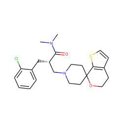 CN(C)C(=O)[C@@H](Cc1ccccc1Cl)CN1CCC2(CC1)OCCc1ccsc12 ZINC000084672545