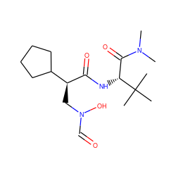 CN(C)C(=O)[C@@H](NC(=O)[C@@H](CN(O)C=O)C1CCCC1)C(C)(C)C ZINC000013537000