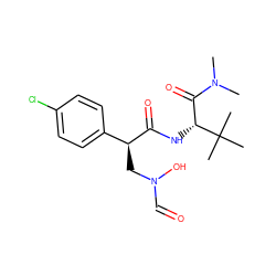 CN(C)C(=O)[C@@H](NC(=O)[C@@H](CN(O)C=O)c1ccc(Cl)cc1)C(C)(C)C ZINC000013537022