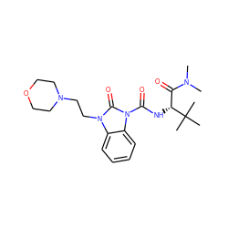 CN(C)C(=O)[C@@H](NC(=O)n1c(=O)n(CCN2CCOCC2)c2ccccc21)C(C)(C)C ZINC000040429460