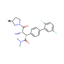 CN(C)C(=O)[C@@H](c1ccc(-c2cc(F)ccc2F)cc1)[C@H](N)C(=O)N1CC[C@H](F)C1 ZINC000014947834