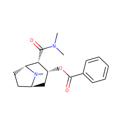 CN(C)C(=O)[C@@H]1[C@H](OC(=O)c2ccccc2)C[C@H]2CC[C@H]1N2C ZINC000100728778