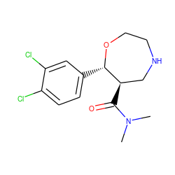 CN(C)C(=O)[C@@H]1CNCCO[C@H]1c1ccc(Cl)c(Cl)c1 ZINC000115735106