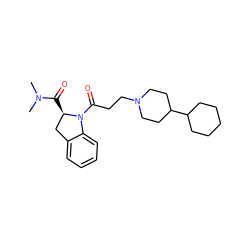 CN(C)C(=O)[C@@H]1Cc2ccccc2N1C(=O)CCN1CCC(C2CCCCC2)CC1 ZINC000084726314