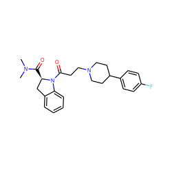 CN(C)C(=O)[C@@H]1Cc2ccccc2N1C(=O)CCN1CCC(c2ccc(F)cc2)CC1 ZINC000084655264