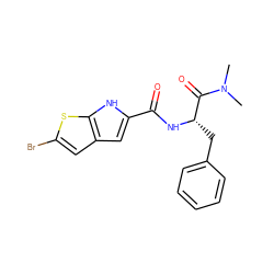 CN(C)C(=O)[C@H](Cc1ccccc1)NC(=O)c1cc2cc(Br)sc2[nH]1 ZINC000036177503