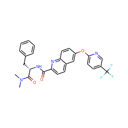 CN(C)C(=O)[C@H](Cc1ccccc1)NC(=O)c1ccc2cc(Oc3ccc(C(F)(F)F)cn3)ccc2n1 ZINC001772585280