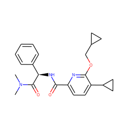 CN(C)C(=O)[C@H](NC(=O)c1ccc(C2CC2)c(OCC2CC2)n1)c1ccccc1 ZINC000207735968