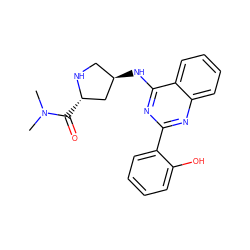 CN(C)C(=O)[C@H]1C[C@H](Nc2nc(-c3ccccc3O)nc3ccccc23)CN1 ZINC000084489107