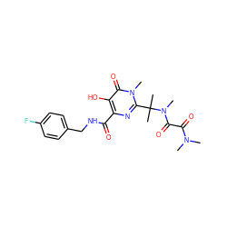 CN(C)C(=O)C(=O)N(C)C(C)(C)c1nc(C(=O)NCc2ccc(F)cc2)c(O)c(=O)n1C ZINC000040430268