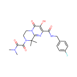 CN(C)C(=O)C(=O)N1CCn2c(nc(C(=O)NCc3ccc(F)cc3)c(O)c2=O)C1(C)C ZINC000035017618