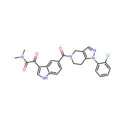 CN(C)C(=O)C(=O)c1c[nH]c2ccc(C(=O)N3CCc4c(cnn4-c4ccccc4Cl)C3)cc12 ZINC000028708671