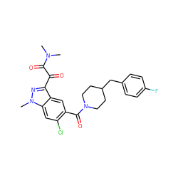 CN(C)C(=O)C(=O)c1nn(C)c2cc(Cl)c(C(=O)N3CCC(Cc4ccc(F)cc4)CC3)cc12 ZINC000045373521