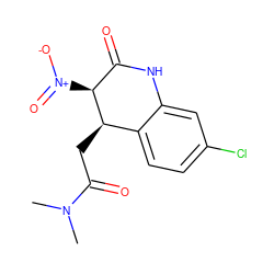 CN(C)C(=O)C[C@@H]1c2ccc(Cl)cc2NC(=O)[C@@H]1[N+](=O)[O-] ZINC000001536659