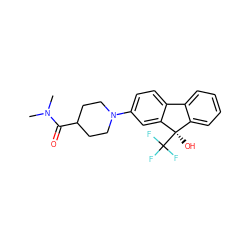 CN(C)C(=O)C1CCN(c2ccc3c(c2)[C@](O)(C(F)(F)F)c2ccccc2-3)CC1 ZINC000143327538