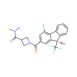 CN(C)C(=O)C1CN(C(=O)c2cc(Cl)c3c(c2)[C@](O)(C(F)(F)F)c2ccccc2-3)C1 ZINC000144804423