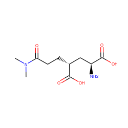 CN(C)C(=O)CC[C@H](C[C@H](N)C(=O)O)C(=O)O ZINC000095598106