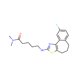 CN(C)C(=O)CCCCNc1nc2c(s1)CCCc1ccc(F)cc1-2 ZINC000026497367