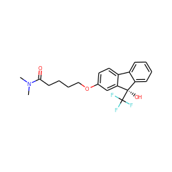 CN(C)C(=O)CCCCOc1ccc2c(c1)[C@](O)(C(F)(F)F)c1ccccc1-2 ZINC000144791679