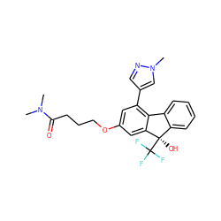 CN(C)C(=O)CCCOc1cc(-c2cnn(C)c2)c2c(c1)[C@](O)(C(F)(F)F)c1ccccc1-2 ZINC000144845959