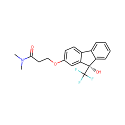 CN(C)C(=O)CCOc1ccc2c(c1)[C@](O)(C(F)(F)F)c1ccccc1-2 ZINC000144793276