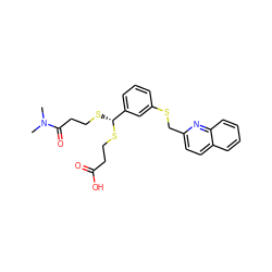 CN(C)C(=O)CCS[C@@H](SCCC(=O)O)c1cccc(SCc2ccc3ccccc3n2)c1 ZINC000027213031