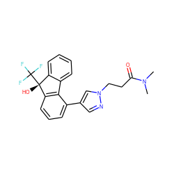 CN(C)C(=O)CCn1cc(-c2cccc3c2-c2ccccc2[C@@]3(O)C(F)(F)F)cn1 ZINC000143358624