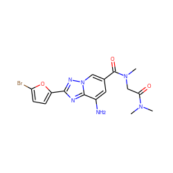 CN(C)C(=O)CN(C)C(=O)c1cc(N)c2nc(-c3ccc(Br)o3)nn2c1 ZINC000003991482