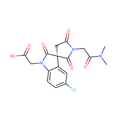 CN(C)C(=O)CN1C(=O)C[C@@]2(C1=O)C(=O)N(CC(=O)O)c1ccc(Cl)cc12 ZINC000014976518