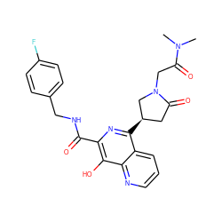 CN(C)C(=O)CN1C[C@H](c2nc(C(=O)NCc3ccc(F)cc3)c(O)c3ncccc23)CC1=O ZINC000040918065