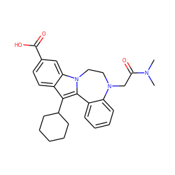 CN(C)C(=O)CN1CCn2c(c(C3CCCCC3)c3ccc(C(=O)O)cc32)-c2ccccc21 ZINC000036350475