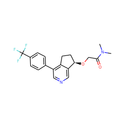 CN(C)C(=O)CO[C@@H]1CCc2c(-c3ccc(C(F)(F)F)cc3)cncc21 ZINC000205708341