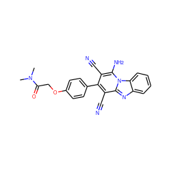 CN(C)C(=O)COc1ccc(-c2c(C#N)c(N)n3c(nc4ccccc43)c2C#N)cc1 ZINC000072175433