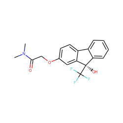 CN(C)C(=O)COc1ccc2c(c1)[C@](O)(C(F)(F)F)c1ccccc1-2 ZINC000144788103