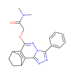 CN(C)C(=O)COc1nn2c(-c3ccccc3)nnc2c2c1C1CCC2CC1 ZINC000013610379