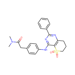 CN(C)C(=O)Cc1ccc(Nc2nc(-c3ccccc3)nc3c2S(=O)(=O)CCC3)cc1 ZINC000096927480