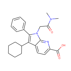 CN(C)C(=O)Cn1c(-c2ccccc2)c(C2CCCCC2)c2ccc(C(=O)O)nc21 ZINC000035001696