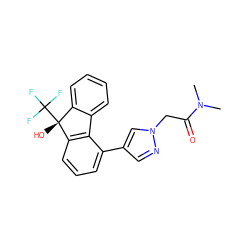 CN(C)C(=O)Cn1cc(-c2cccc3c2-c2ccccc2[C@@]3(O)C(F)(F)F)cn1 ZINC000144866390