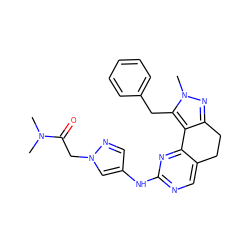 CN(C)C(=O)Cn1cc(Nc2ncc3c(n2)-c2c(nn(C)c2Cc2ccccc2)CC3)cn1 ZINC000169702337