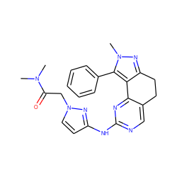 CN(C)C(=O)Cn1ccc(Nc2ncc3c(n2)-c2c(nn(C)c2-c2ccccc2)CC3)n1 ZINC000143075191